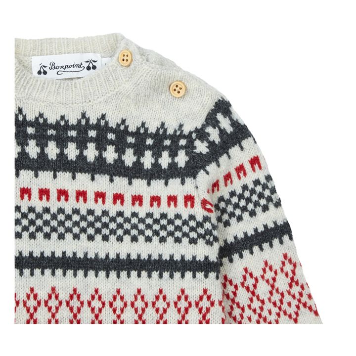 Jersey de jacquard de lana Berthilie - Colección Navidad  | Gris Jaspeado- Imagen del producto n°1