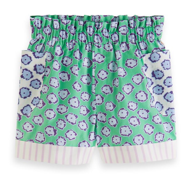Patchwork Shorts | Wassergrün