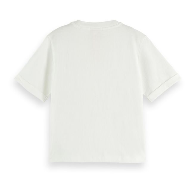 Floral Logo Artwork T-Shirt | Bianco