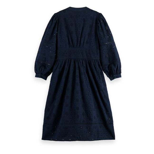 Broderie Anglaise Maxi Dress | Navy