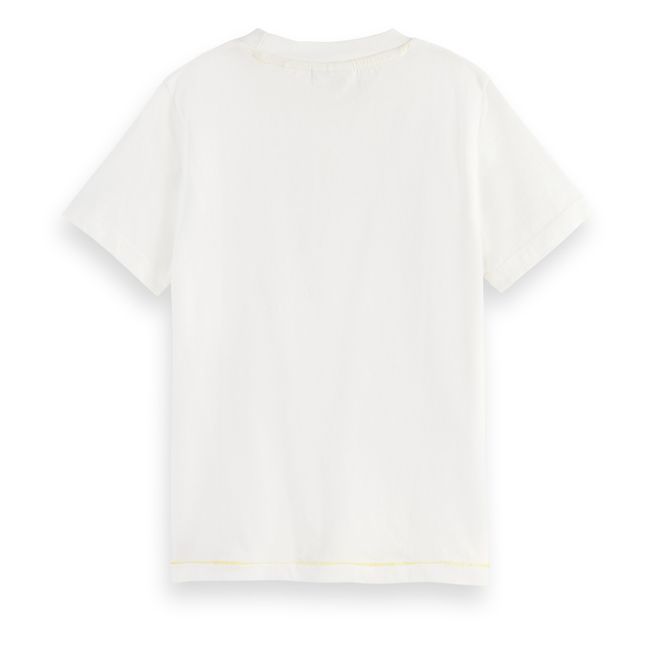Camiseta de algodón orgánico Artwork | Blanco