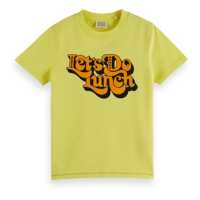 Camiseta de algodón orgánico Artwork Sunflower | Amarillo