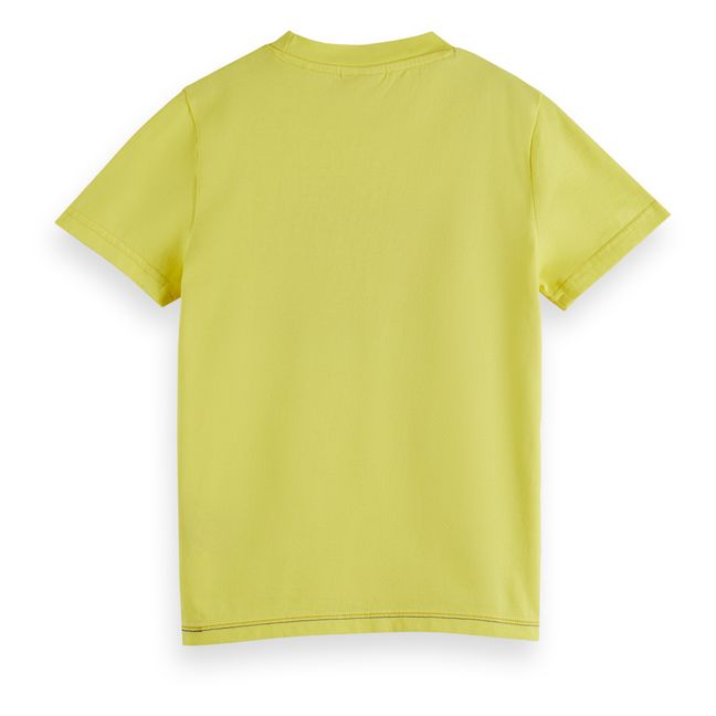 Camiseta de algodón orgánico Artwork Sunflower | Amarillo