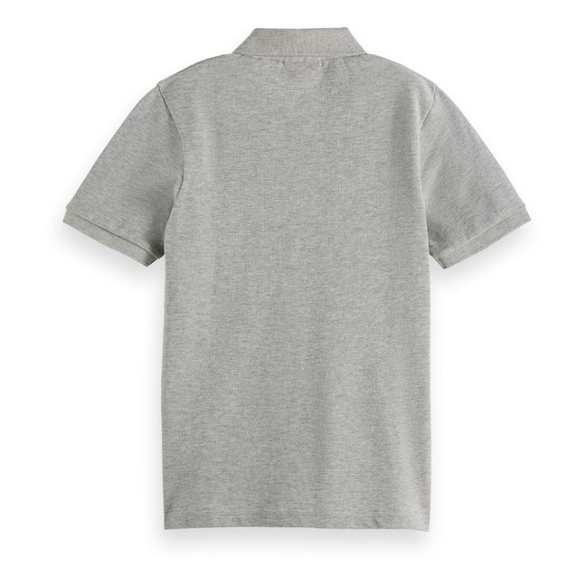 Fabric Polo Shirt | Grau Meliert