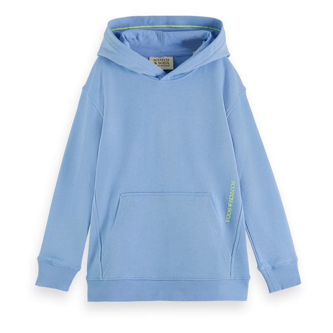 Oversize Kapuzen-Sweatshirt aus Bio-Baumwolle | Hellblau