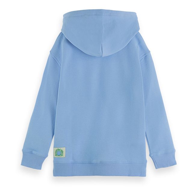 Organic Cotton Oversize Hoodie | Azzurro