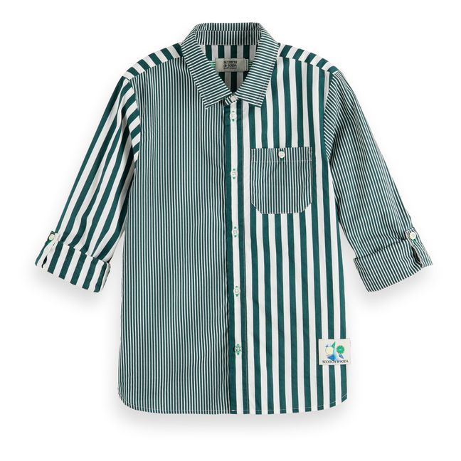 Striped Shirt | Chrome green