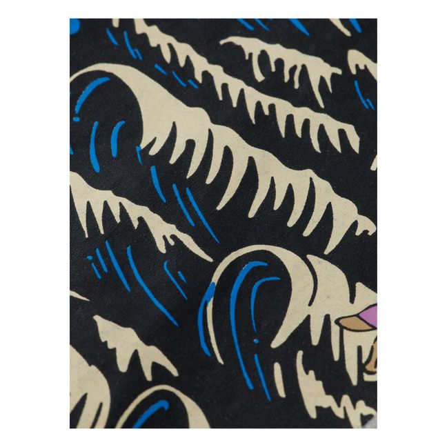 Surf Artwork Organic Cotton T-shirt | Grau Meliert