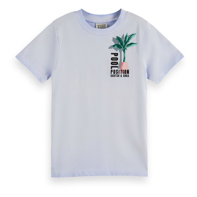 T-shirt Regular Fit Artwork Cornflower | Hellblau