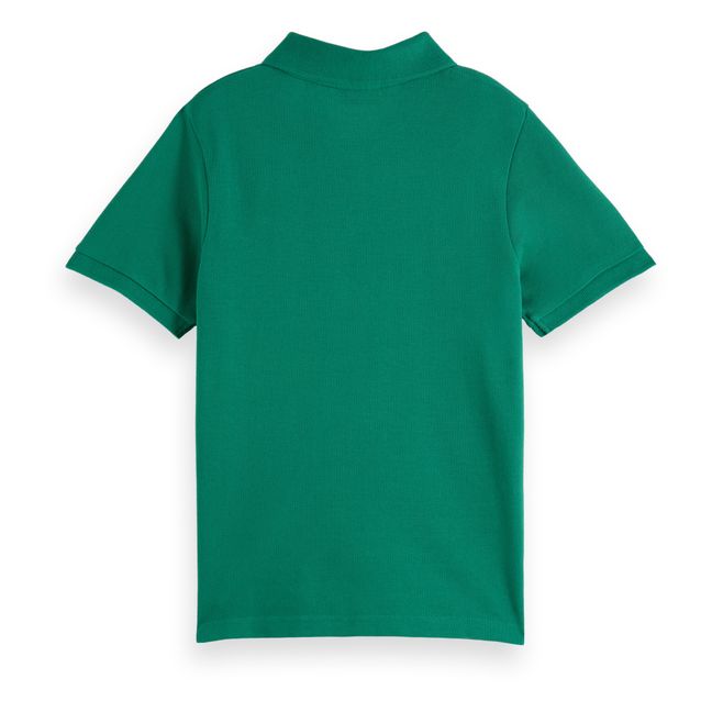 Dyed Fabric Polo T-Shirt | Chrome green