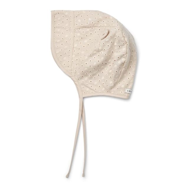 Organic Cotton Openwork Bonnet Rae | Beige