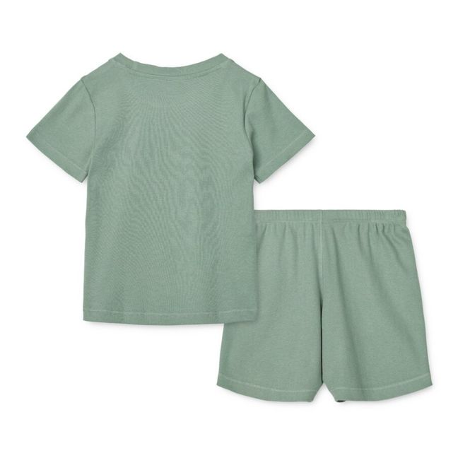 Ilford Organic Cotton Pyjama Set | Mint Green