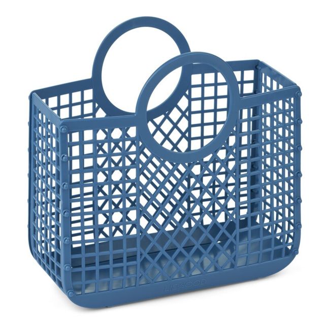 Samantha Recycled Material Basket | Light blue