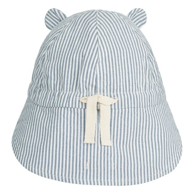 Chapeau Anti-UV Reversible Coton Bio Gorm | Bleu