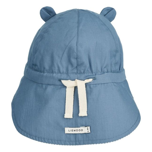Chapeau Anti-UV Reversible Coton Bio Gorm | Bleu
