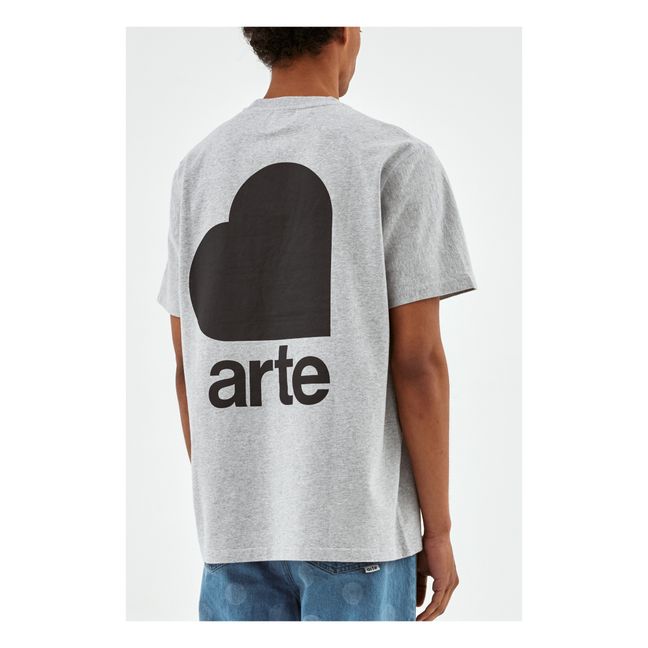 Taut Back Heart T-Shirt  | Grau