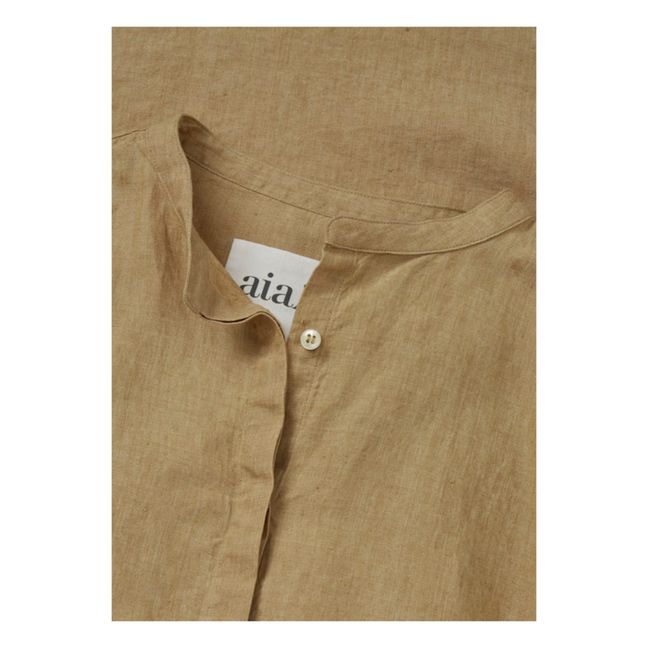 Bibi Linen Shirt | Kamelbraun
