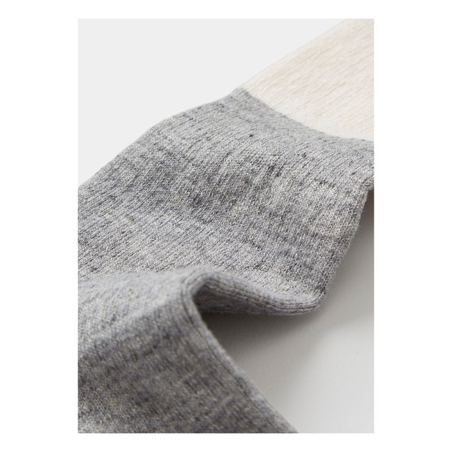 Chaussettes Côtelées Lin | Grau