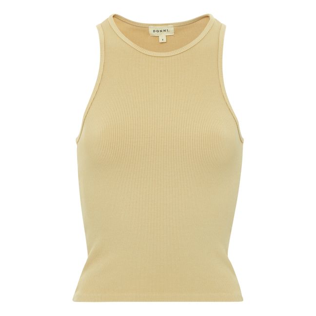 Ribbed Tank Top | Beige