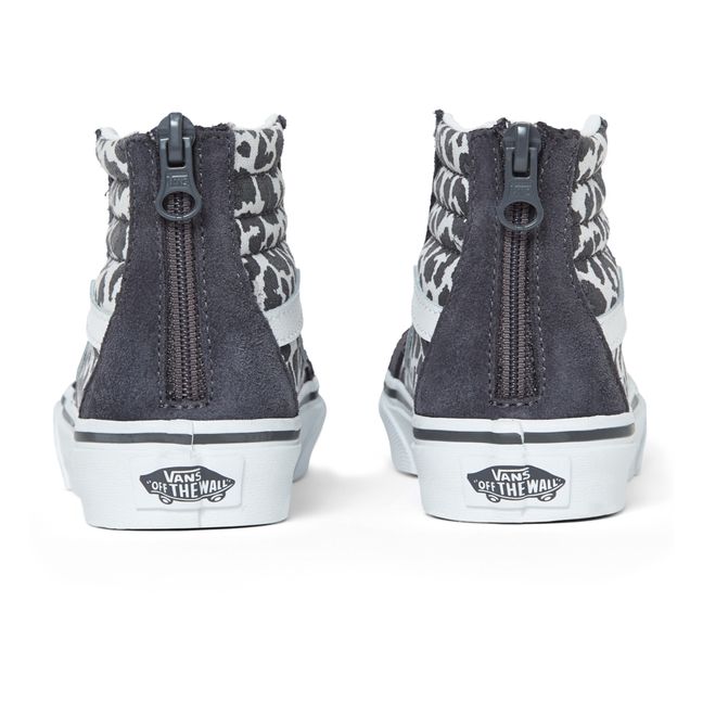 SK8-Hi Leopard Print Zip Sneakers | Gris Antracita
