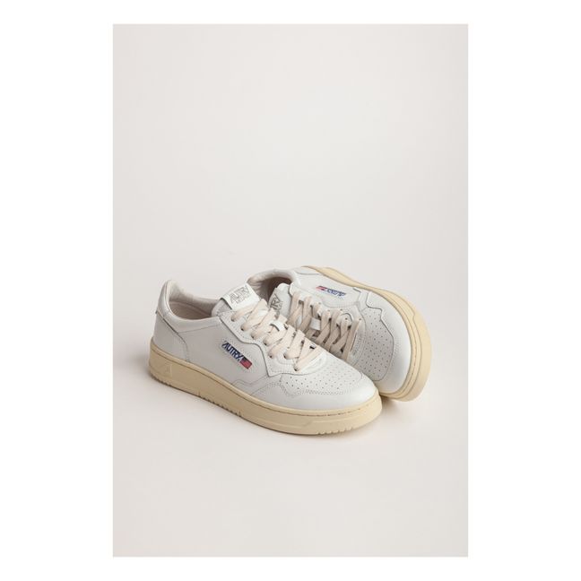 Medalist Low-Top Leather Sneakers | White