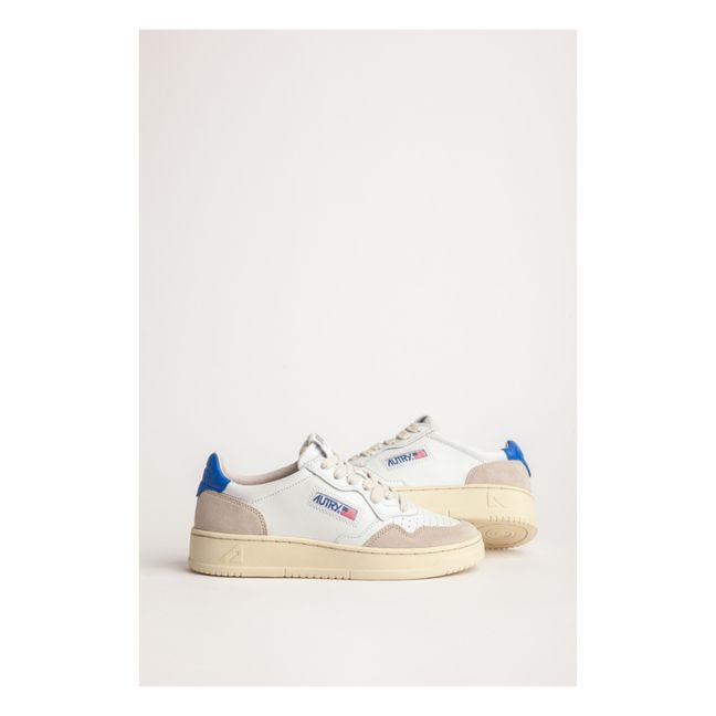 Medalist Low-Top Leather/Suede Sneakers | Blue