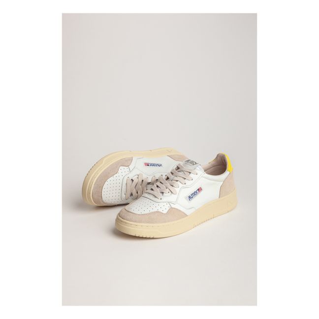 Medalist Low-Top Leather/Suede Sneakers | Yellow