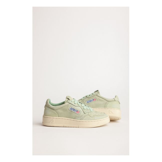 Medalist Low-Top Goat Leather Sneakers | Pale green