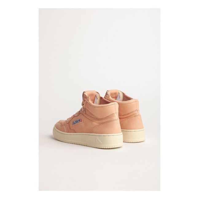 Medalist Mid-Top Goat Leather Sneakers | Pink
