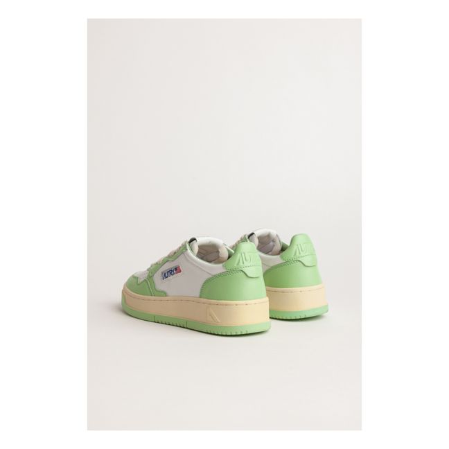 Medalist Low-Top Leather Two-Tone Sneakers | Pale green