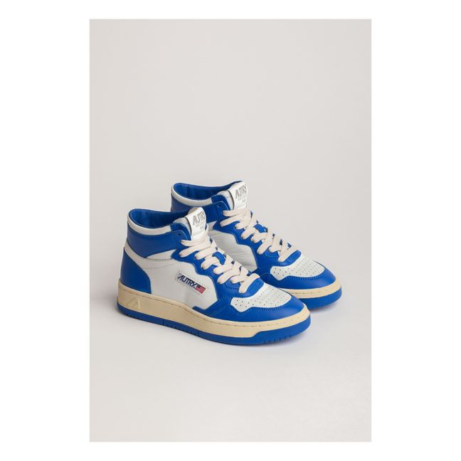 Sneakers Medalist Mid Leder zweifarbig | Königsblau