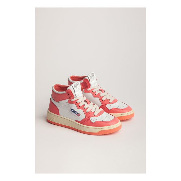 Sneakers Medalist Mid Leder zweifarbig | Neonrosa- Produktbild Nr. 1