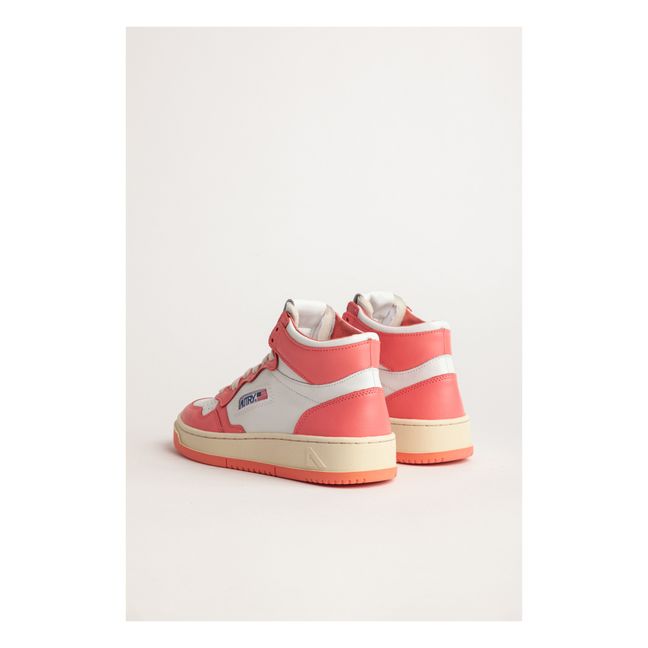 Sneakers Medalist Mid Leder zweifarbig | Neonrosa