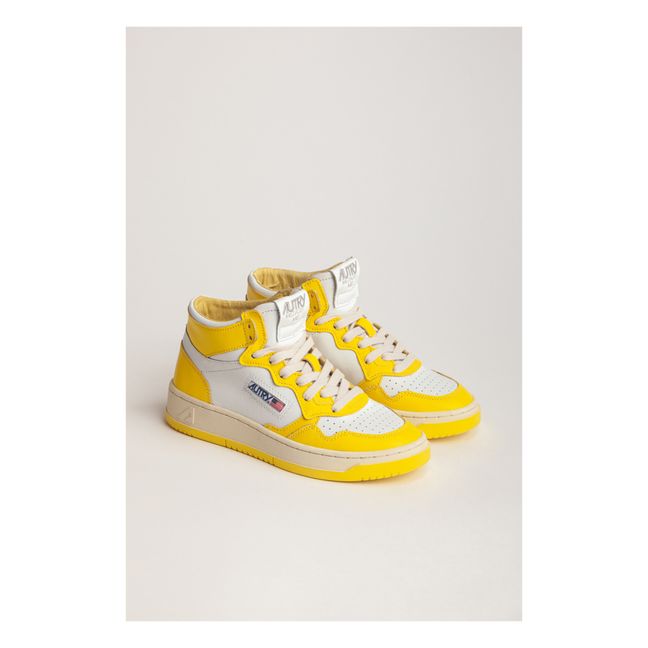 Sneakers Medalist Mid Leder zweifarbig | Gelb