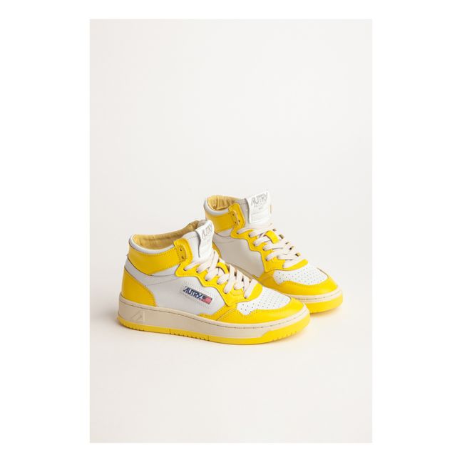 Sneakers Medalist Mid Leder zweifarbig | Gelb
