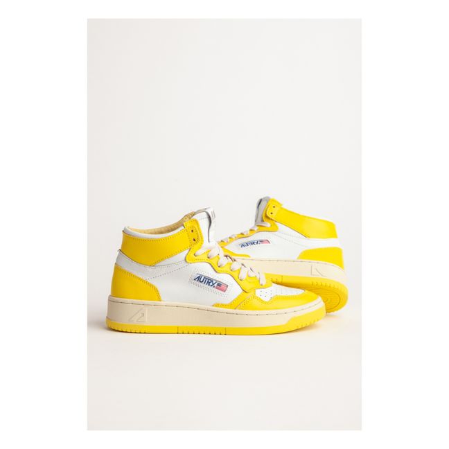 Sneakers Medalist Mid Leder zweifarbig | Gelb