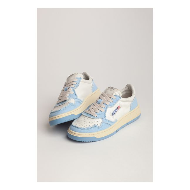 Medalist Low-Top Leather/Canvas Sneakers | Azul Cielo