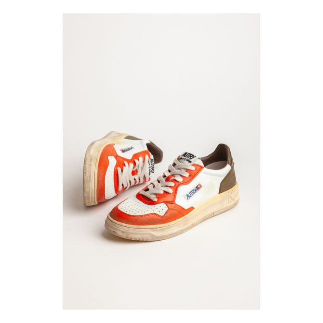 Sneakers Super Vintage Low aus Leder | Orange