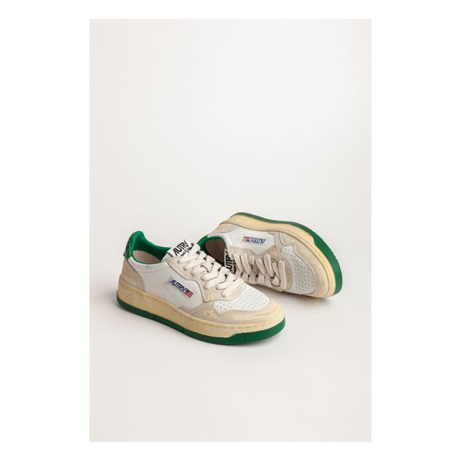 Crack Super Vintage Low-Top Leather Sneakers | Green