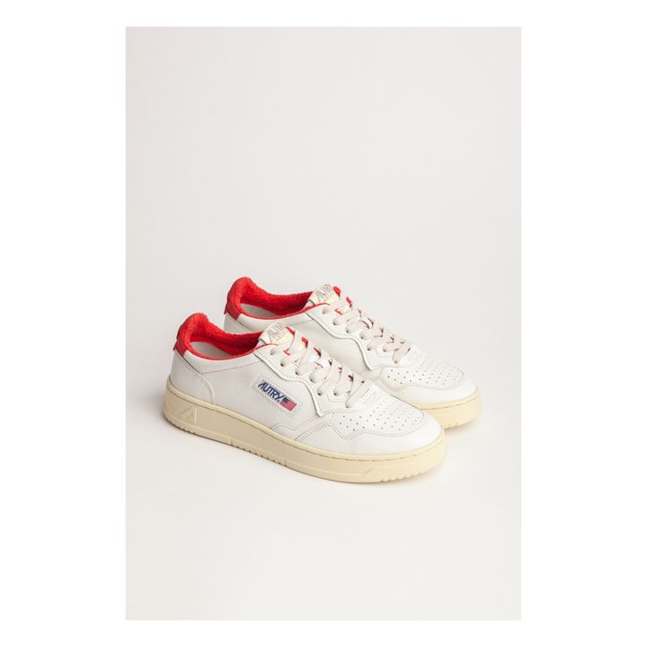 Medalist Low-Top Goat Leather/Terry Cloth Sneakers | Rojo- Imagen del producto n°1