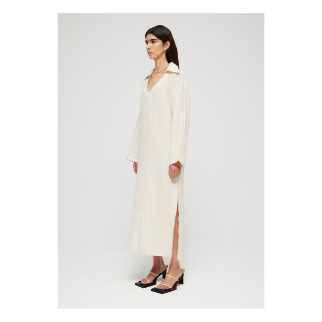 Vestido túnica de lino | Blanco Roto