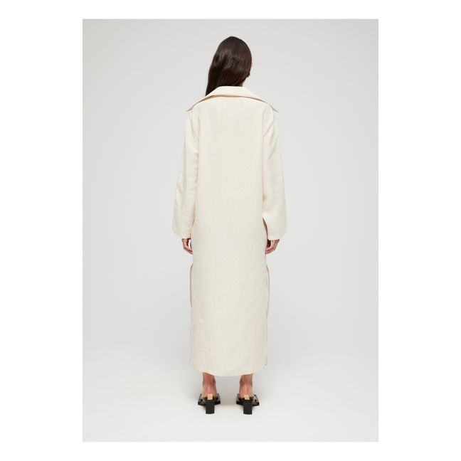 Vestido túnica de lino | Blanco Roto