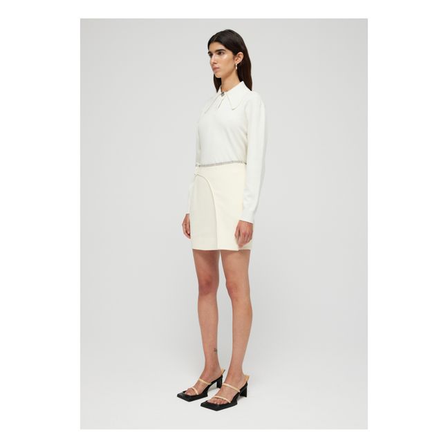 Jersey extrafino de lana merina Classic Polo | Blanco Roto