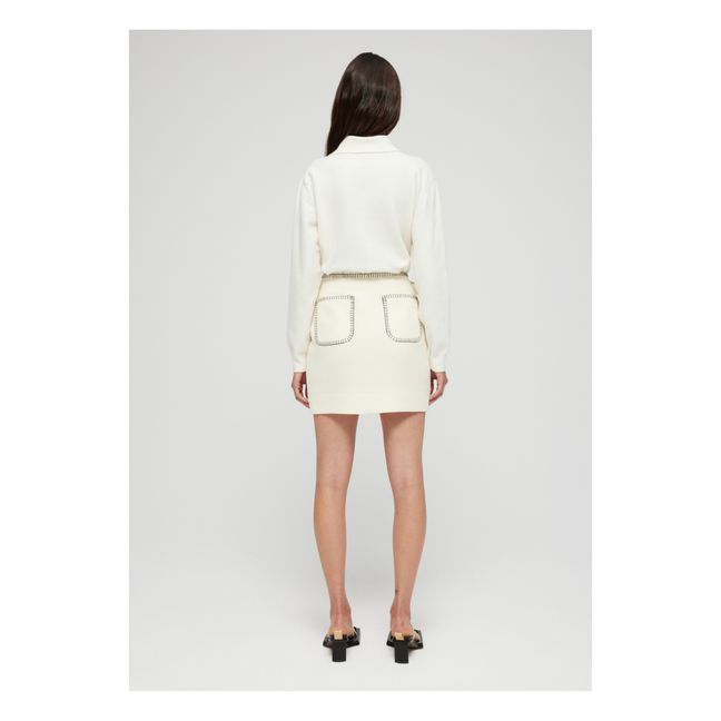 Jersey extrafino de lana merina Classic Polo | Blanco Roto