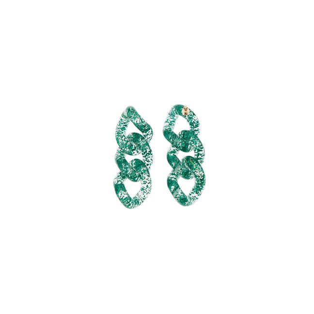 Edge Earrings | Green