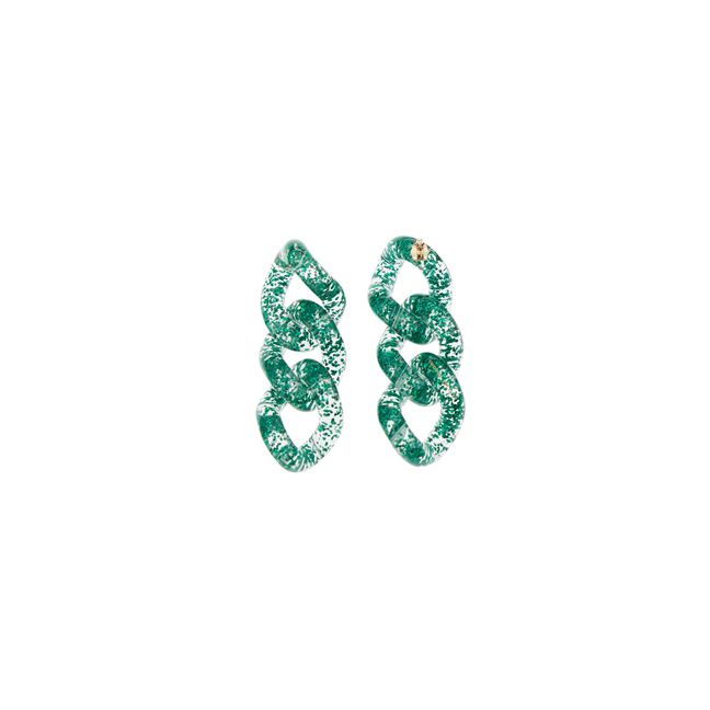 Boucles d'Oreilles Edge | Vert