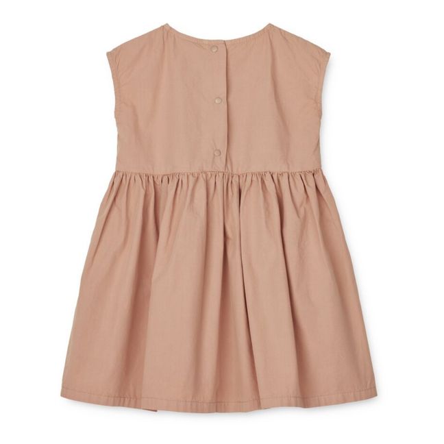 Vestido corto de algodón orgánico Nira | Rosa Viejo