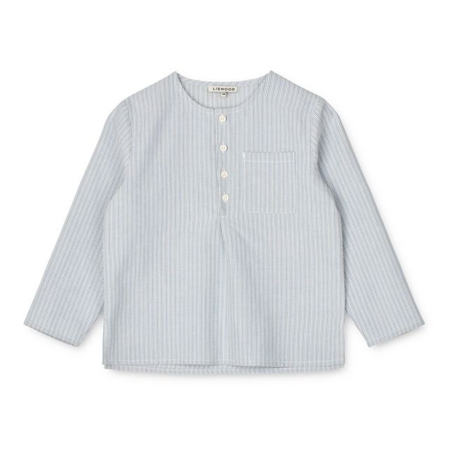 Houston Organic Cotton Long Sleeve Shirt | Azul