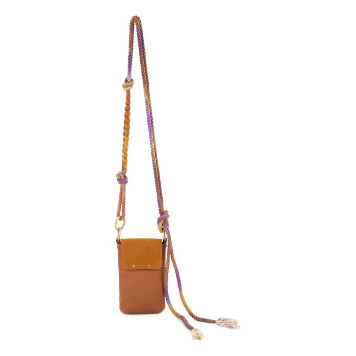 Evalio Leather Cell Phone Bag | Camel- Immagine del prodotto n°0