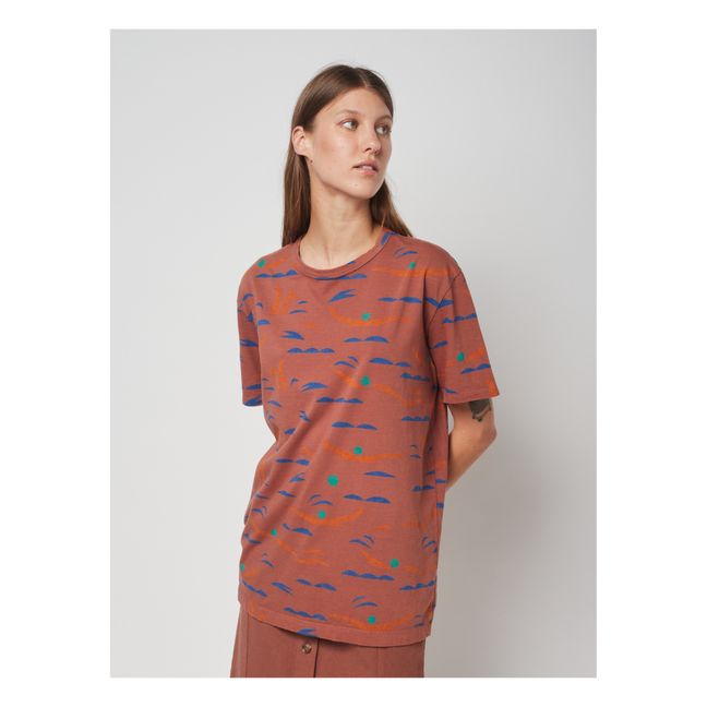 Swimmer Oversize Organic Cotton T-Shirt | Terracotta